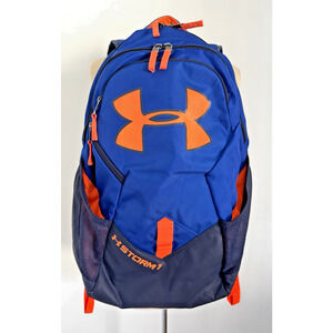 UNDER ARMOUR Storm 1 Backpack Blue Orange Padded Laptop GUC